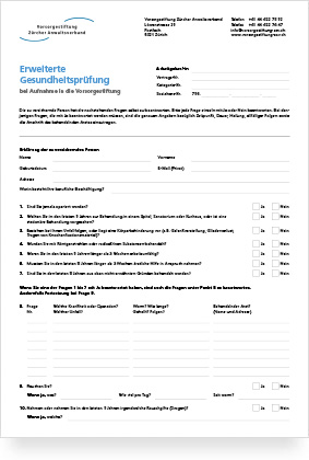 Erweiterte Gesundheitsprüfung